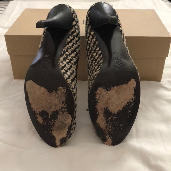 J.Crew Tweed Jeweled Peep-toe Heels - Picture 7 of 7